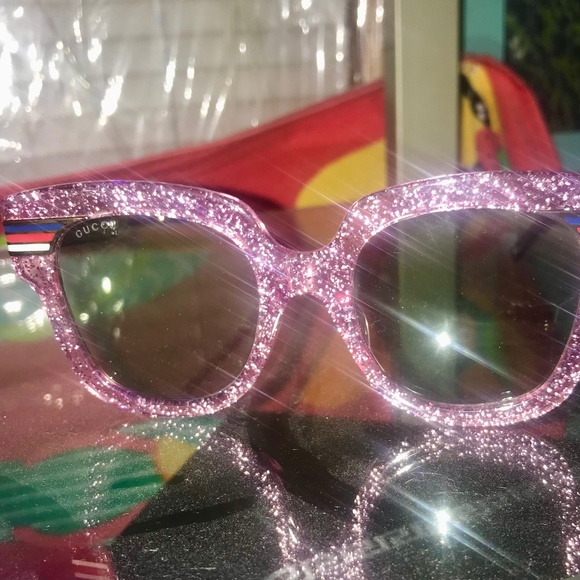 Gucci Pink Glitter Sunglasses (worn once)
